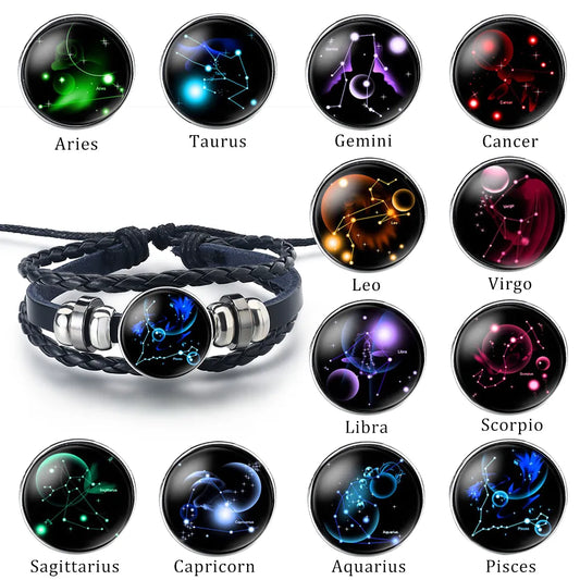 12 Zodiac Signs Constellation Charm Bracelet