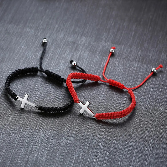 Vintage Cord Cross Handmade Adjustable Braided Bracelet