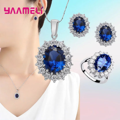 Authentic 925 Sterling Silver Plated  Jewelry Sets
