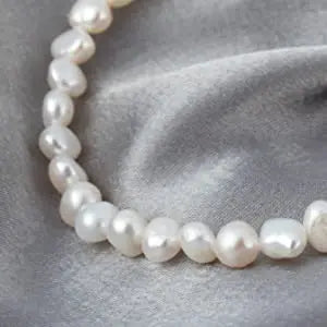 Real Natural Baroque Freshwater Pearl Choker Necklace