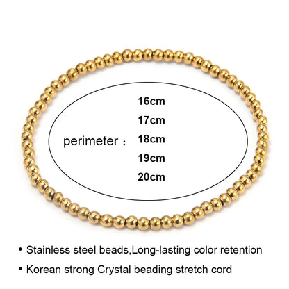 Stainless Steel 3MM 4MM Ball Bead Bracelets