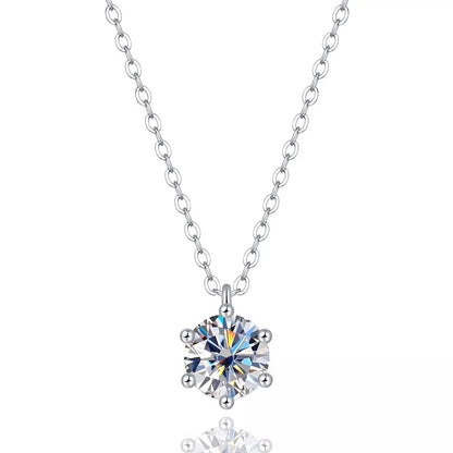 Real Moissanite Pendant Necklace