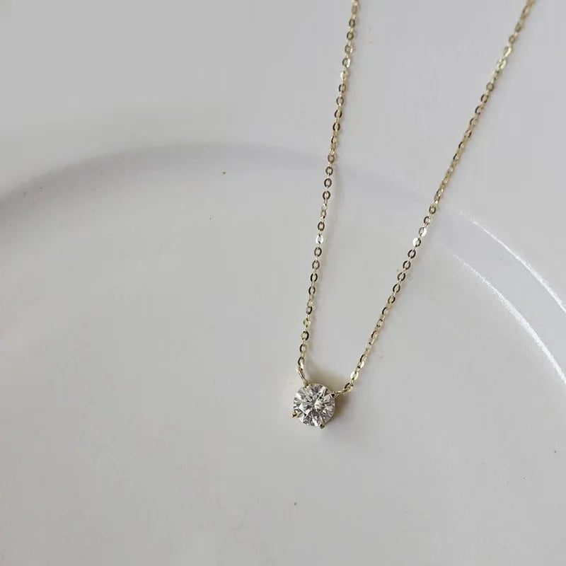 Pure silver 18k gold pendant necklace