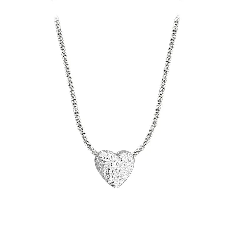 Sterling Hammer pattern Love Necklace