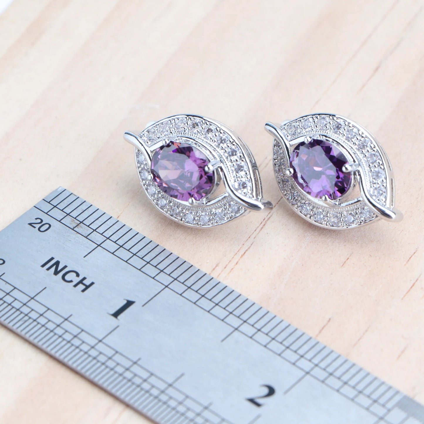 Purple Silver 925 Jewelry Sets