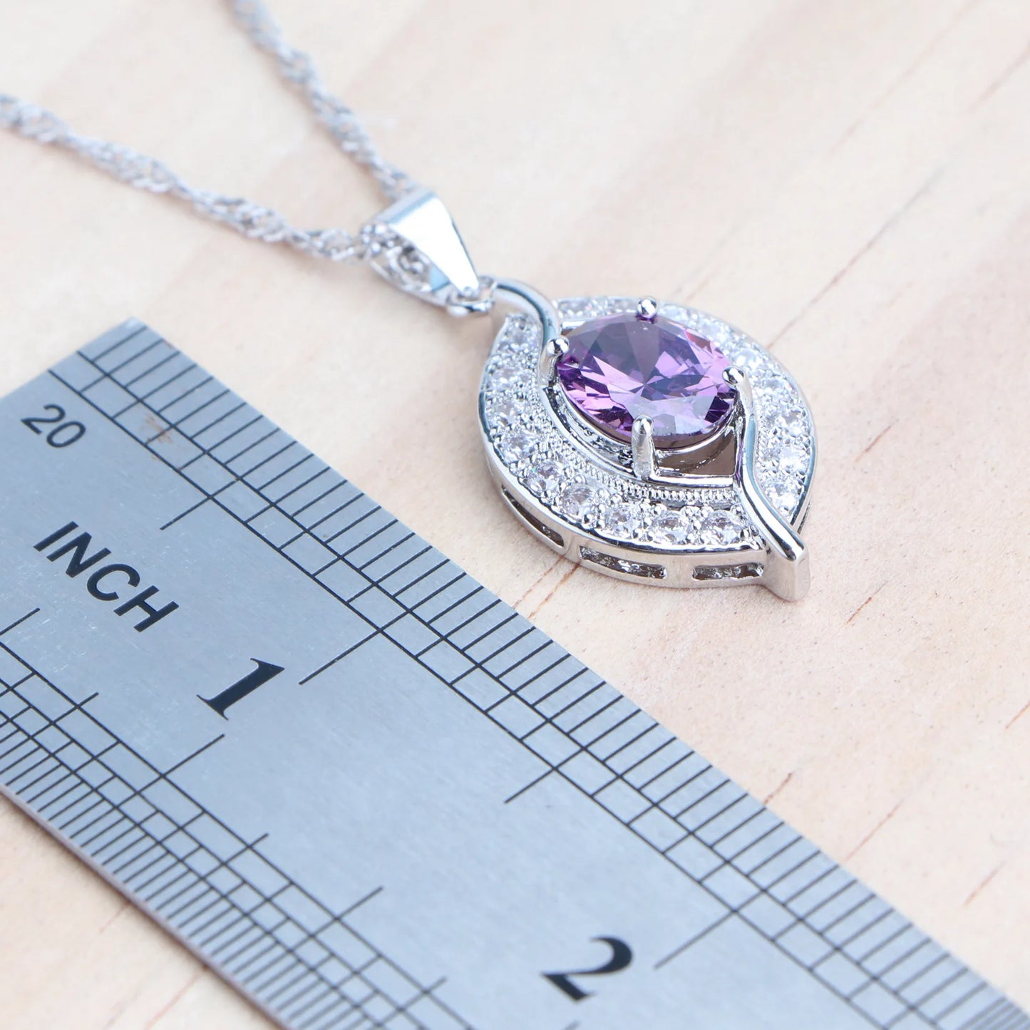 Purple Silver 925 Jewelry Sets