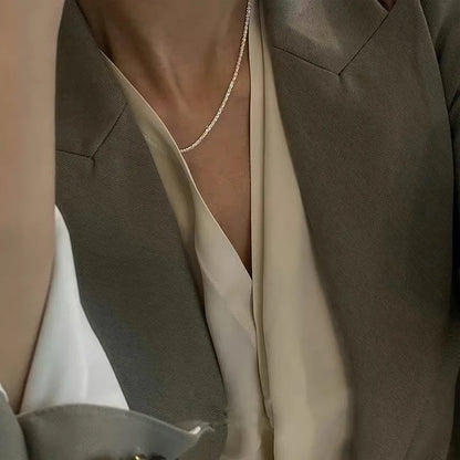 Silver Color Choker Necklace
